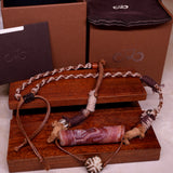 Natural agate Tibetan pendant