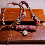 Natural agate Tibetan pendant