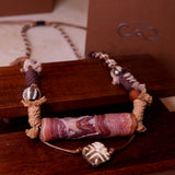 Natural agate Tibetan pendant
