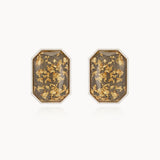 Ginkgo Amber Glow Studs