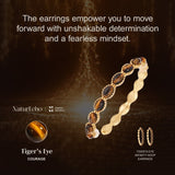 Tiger’s Eye Infinity Hoop Earrings
