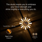 Tiger‘s Eye Sunrise Halo Studs