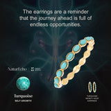 Turquoise Infinity Hoop Earrings