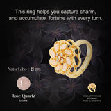 Wheel of Fortune: Blooming Rose Quartz Ring